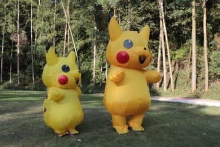 Aufblasbares Pikachu Kostüm für Kinder und Erwachsene 34