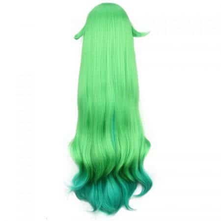 ccutoo 100cm Green Blue Mix Curly Long Synthetic Wig LOL Lulu Soraka Star Guardian League of Legends Cosplay Costume Wigs Hair 3