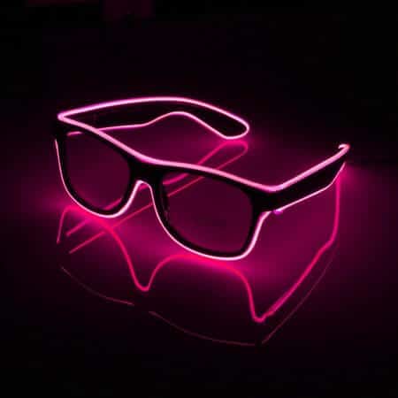 Sonnenbrille mit blinkendem LED Rahmen für Partys und Verkleidung 5