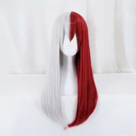 My Hero Academia Todoroki Shoto Red and White Long Party Wig 5