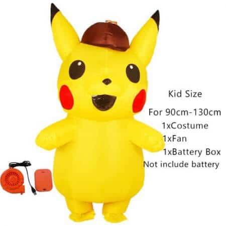 Aufblasbares Pikachu Kostüm für Kinder und Erwachsene 43