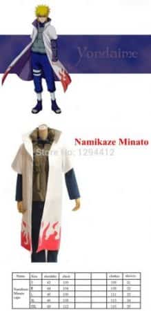 Naruto Hokage Namikaze Minato Cosplay Kostüm 1