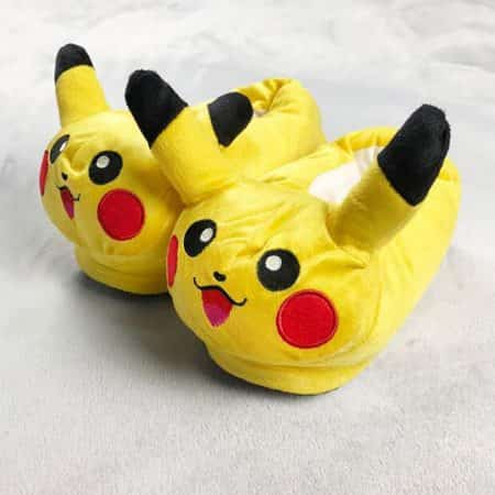 Funny plush Pikachu slippers 1
