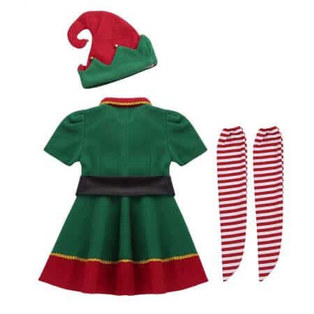 Grünes Weihnacht Elfen Kostüm für Kinder 69