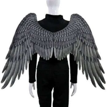 Halloween 3D Angel Wings Mardi Gras Theme Party Cosplay Wings For Children Adult Big Large Black Wings Devil Costume 2