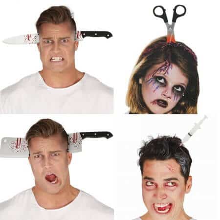2019 Halloween Decoration Props Accessories Horror Halloween Headband Knife Fake Blood Perform Props Halloween Party Supplies