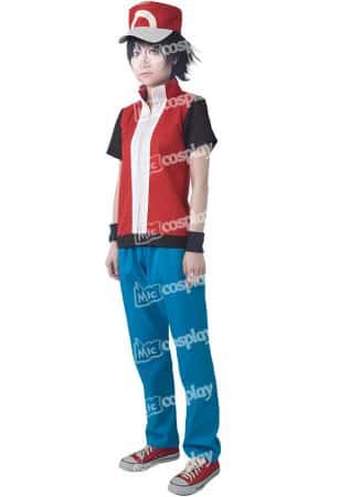 Ash Ketchum Cosplay Outfit with Hat and Wrist Guards 4