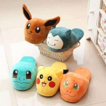 Winter lovely Home Slippers Cartoon Pokemon Warm Shoes Women Cosplay Unisex Cartoon Cotton slippers shoes