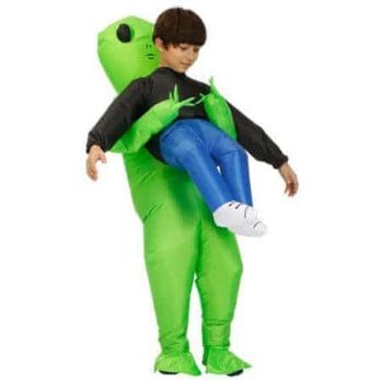 New Purim Scary Green Inflatable Alien costume Cosplay Mascot Inflatable Monster suit Party  Halloween Costume for Kids Adult 4