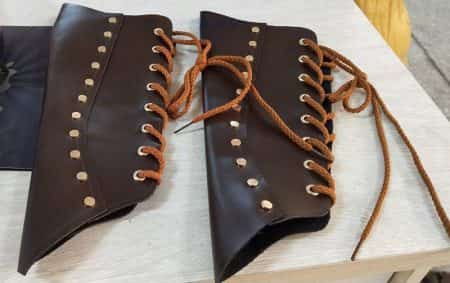 Handgelenk Leder Bandage für Mittelalter Kostüme 3
