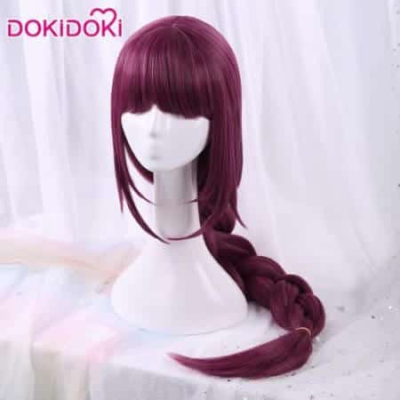 DokiDoki Game League of Legends Cosplay Wig Elderwood Ahri Cosplay Wig  Ahri Women Long Purple Hair League of Legends