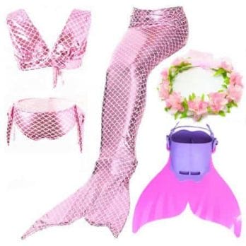 Swimmable Children Mermaid Tails With Monofin Fin Bikinis Set Girls Kids Swimsuit Mermaid Tail Cosplay Costume for Girl Swimming 1