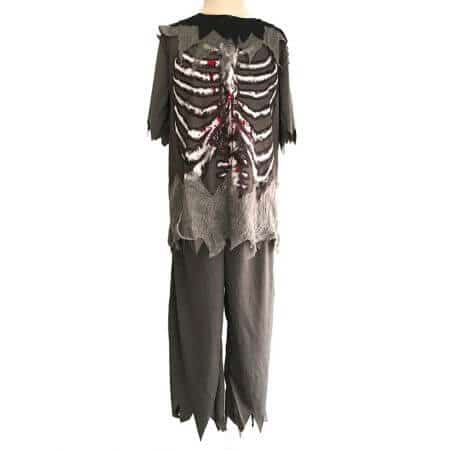 Zombie costume with skeleton for kids 20