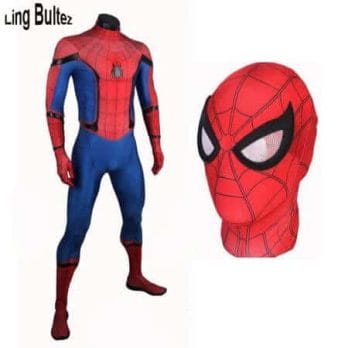 Ling Bultez High Quality Spider Man Homecoming Cosplay Costume 2017 Tom Holland Spider Man Suit 2017 Homecoming Spider Man Costume