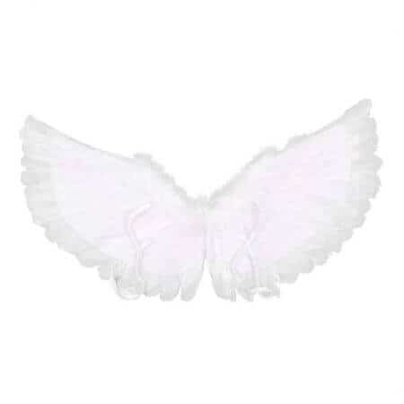 YiZYiF Children's White Feather Angel Wings for Dance Party Cosplay Costume Stage Show Masquerade Carnival Holiday Fancy Dress 2