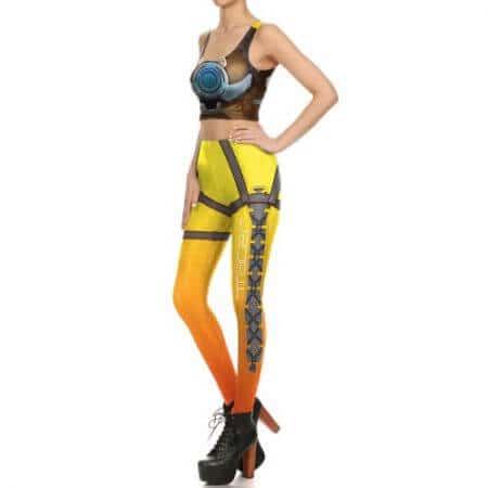 Game OW costume Tracer Women Cosplay Tops/ Pants sexy anime clothing costume comfortable legging tights S-XL