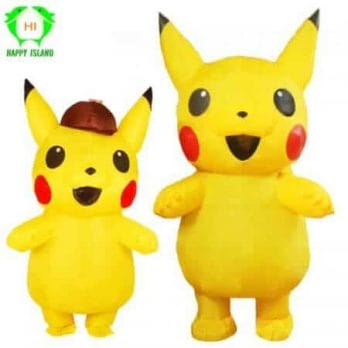 Inflatable Pikachu Costumes Halloween Cosplay Large Pokemon Mascot Costume for Kids Adults Men Women Party Inflatable Costume