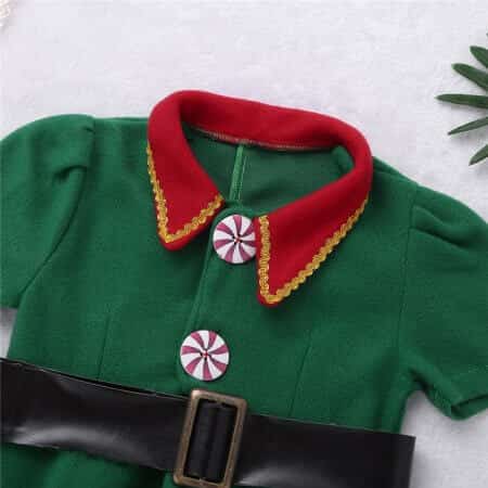 Grünes Weihnacht Elfen Kostüm für Kinder 75