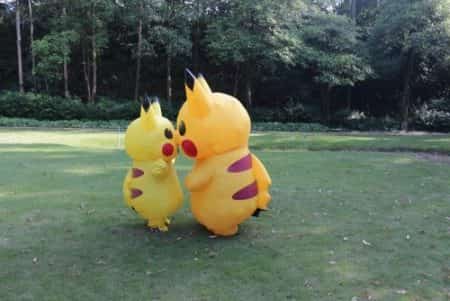 Aufblasbares Pikachu Kostüm für Kinder und Erwachsene 37