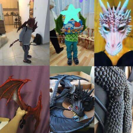 Cosplay Drachen Kostüm für Kinder 45