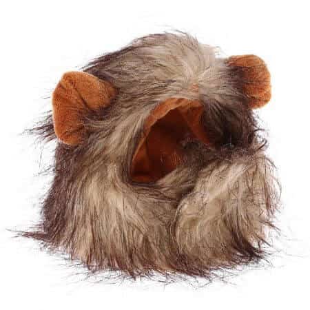 Funny Cute Pet Cat Costume Lion Mane Wig Cap Hat for Cat Dog Halloween Christmas Clothes Fancy Dress with Ears Pet Clothes 5