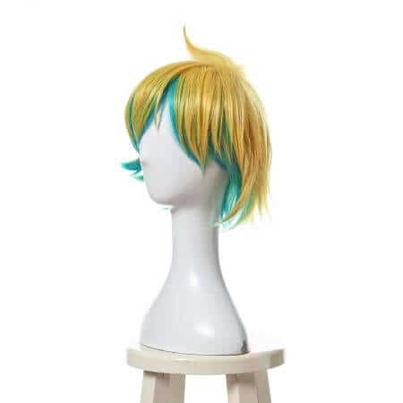 L-email wig New Arrival Game LOL Ezreal Character Cosplay Wigs 30cm Short Heat Resistant Synthetic Hair Perucas Cosplay Wig 2