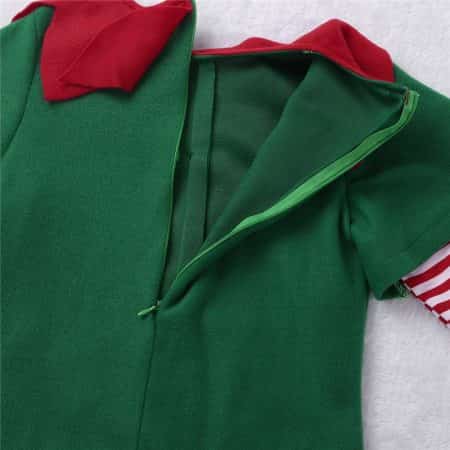 Grünes Weihnacht Elfen Kostüm für Kinder 11