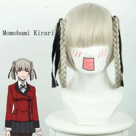 Kakegurui Compulsive Gambler Mary Saotome Momobami Kirari Jabami Yumeko Synthetic Hair Cosplay Costume Wigs +Wig Cap 2