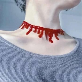 Halloween Decoration Horror Blood Drip Necklace Fake Blood Vampire Fancy Joker Choker Costume Necklaces Party Accessories June12 1