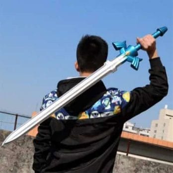 2 Pcs/Set 1:1 Cosplay Skyward Sword & Shield Link Safety PU Material Weapon Sword Safety PU Kids Gift 4