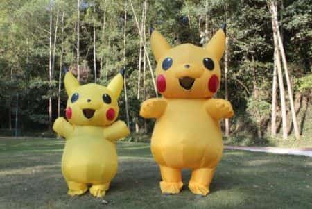 Aufblasbares Pikachu Kostüm für Kinder und Erwachsene 33