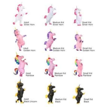 New Adult Kids Inflatable Unicorn Costume Pony Halloween Costumes for Women Men Cosplay Fantasia Party Inflatable Suit Jumpsuit 5