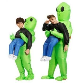 New Purim Scary Green Inflatable Alien costume Cosplay Mascot Inflatable Monster suit Party  Halloween Costume for Kids Adult 1