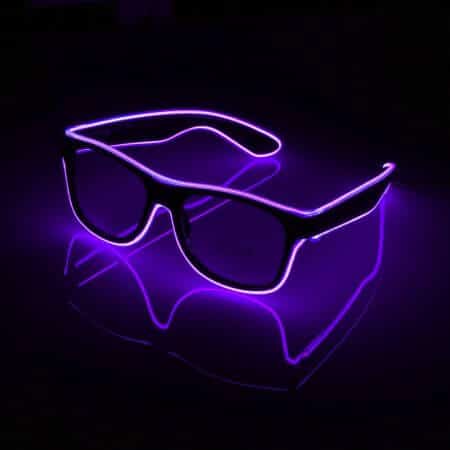 Sonnenbrille mit blinkendem LED Rahmen für Partys und Verkleidung 7