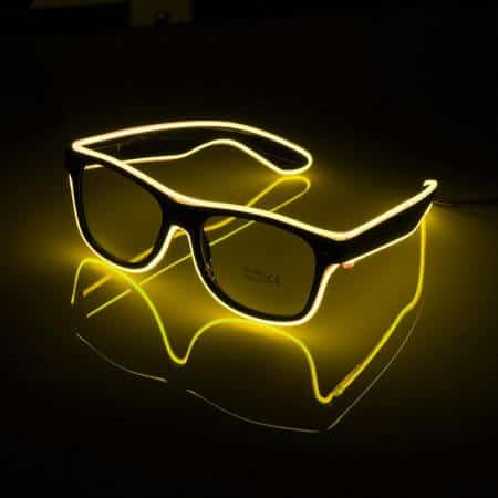 Sonnenbrille mit blinkendem LED Rahmen für Partys und Verkleidung 10