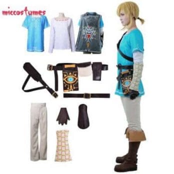 Link Cosplay Costume Male Outfit Cloak The Legend of Zelda: Breath of the Wild 5
