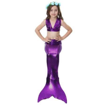 Swimmable Children Mermaid Tails With Monofin Fin Bikinis Set Girls Kids Swimsuit Mermaid Tail Cosplay Costume for Girl Swimming 4