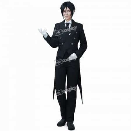 Anime New Hot Black Butler Sebastian Michaelis Cosplay Costume Halloween Unisex Party Clothing