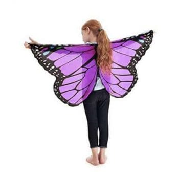 Fairy tale princess cosplay costume Butterfly Wings Shawl Cape Stole Kids Boys Girls Scarf Wrap accessories 2