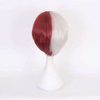 My Hero Academia Boku no Hiro Akademia Shoto Todoroki Shouto White And Red Head Costume Cosplay Wig Accessories 4