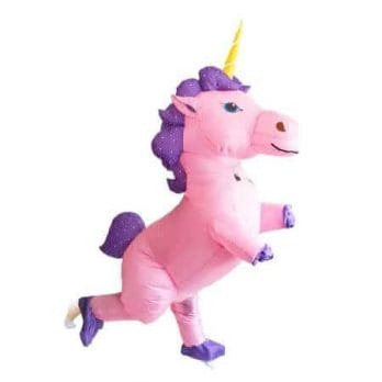 New Adult Kids Inflatable Unicorn Costume Pony Halloween Costumes for Women Men Cosplay Fantasia Party Inflatable Suit Jumpsuit 3