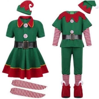 2019 green Elf Girls christmas Costume Festival Santa Clause for Girls New Year chilren clothing Fancy Dress Xmas Party Dress