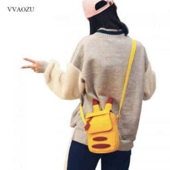 Cartoon Pocket Monster Pokemon Pikachu Messenger Crossbody Bags Women Mini Handbags Shoulder Bag for Girls with Cute Ears Tail 4