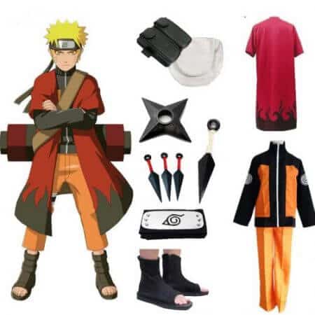 Naruto Shippuden Uzumaki Cosplay Kostüm Set 4