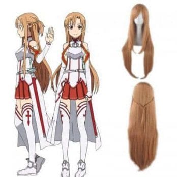 Anime Sword Art Online Asuna Yuuki Dress Cosplay Costumes Uniform for Halloween SAO Asuna Battle Suit Outfits Full Set with Wig 5