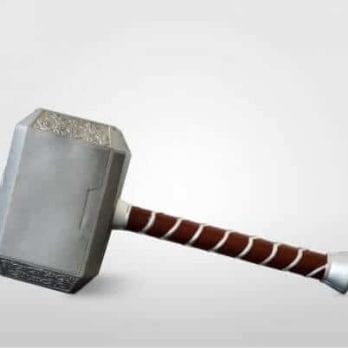 Cosplay Thor's Hammer 1:1 44cmThor Thunder Hammer Figure Weapons Model Movie Role Playing Safety PU Material Toy Kid Gift 1