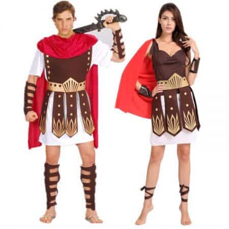 Hochwertiges Gladiatoren Kostüm für Damen und Herren 1