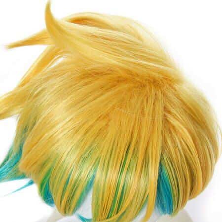 L-email wig New Arrival Game LOL Ezreal Character Cosplay Wigs 30cm Short Heat Resistant Synthetic Hair Perucas Cosplay Wig 4