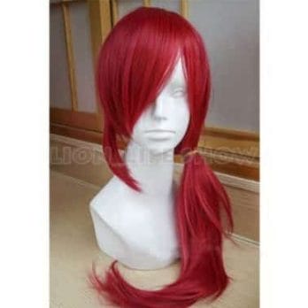 Xayah Wig Ears  New 136th Champion LOL Cosplay Red Ponytail 1