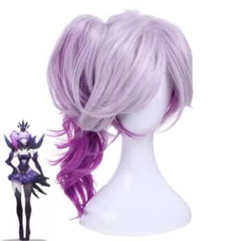 ROLECOS Game Character LOL Cosplay Headwear Luxanna Cosplay 30-45cm Dark Element SKin Cosplay White Purple Cosplay Hair